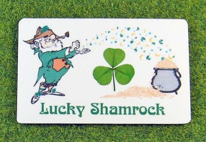 lucky shamrock wallet card