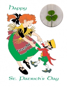 st patrick dancin lep greeting card
