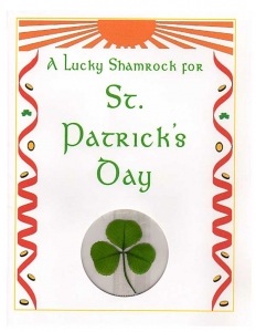 st patrick shamrock greeting card