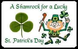 st patrick shamrock wallet card