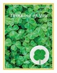four leaf clover thinking of you greeting card
