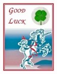four leaf clover unicorn greeting card