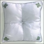 four leaf clover wedding ring pillow
