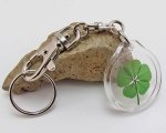 Five Leaf Clover Acrylic Charm Keychain