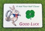 four leaf clover bunny wallet card