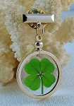 Four Leaf Clover Gold Pin/Tie Tack