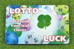 four leaf clover lucky lotto wallet card