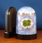four leaf clover magnetic snow globe