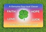 four leaf clover rainbow wallet card