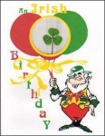 shamrock birthday greeting card