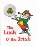 shamrock leprechaun greeting card