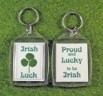 shamrock proud to be irish key tag